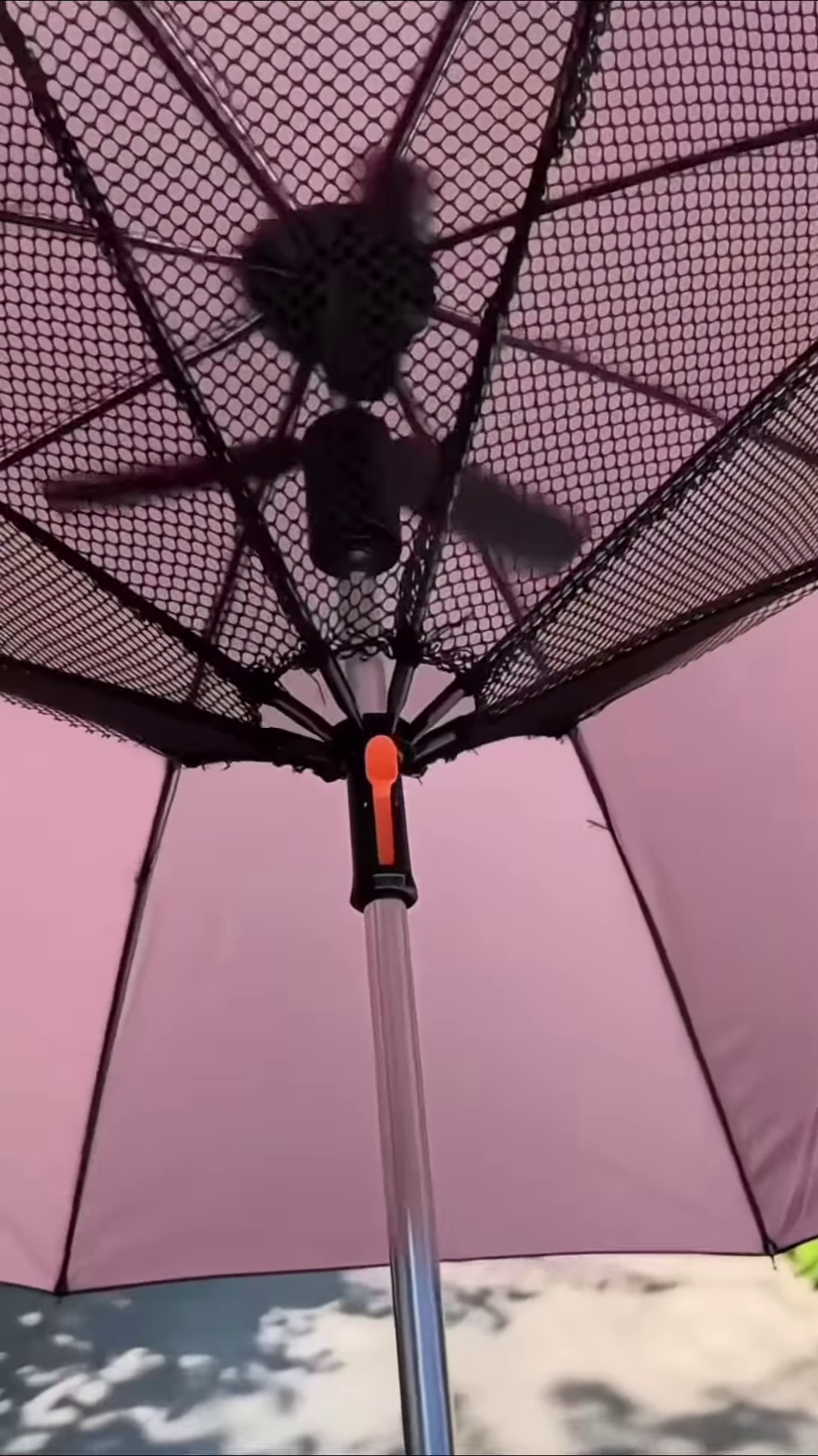 Innovative UV-Protection Umbrella with Built-In Fan and Mesh Canopy – Ultimate Cooling Shade for Summer