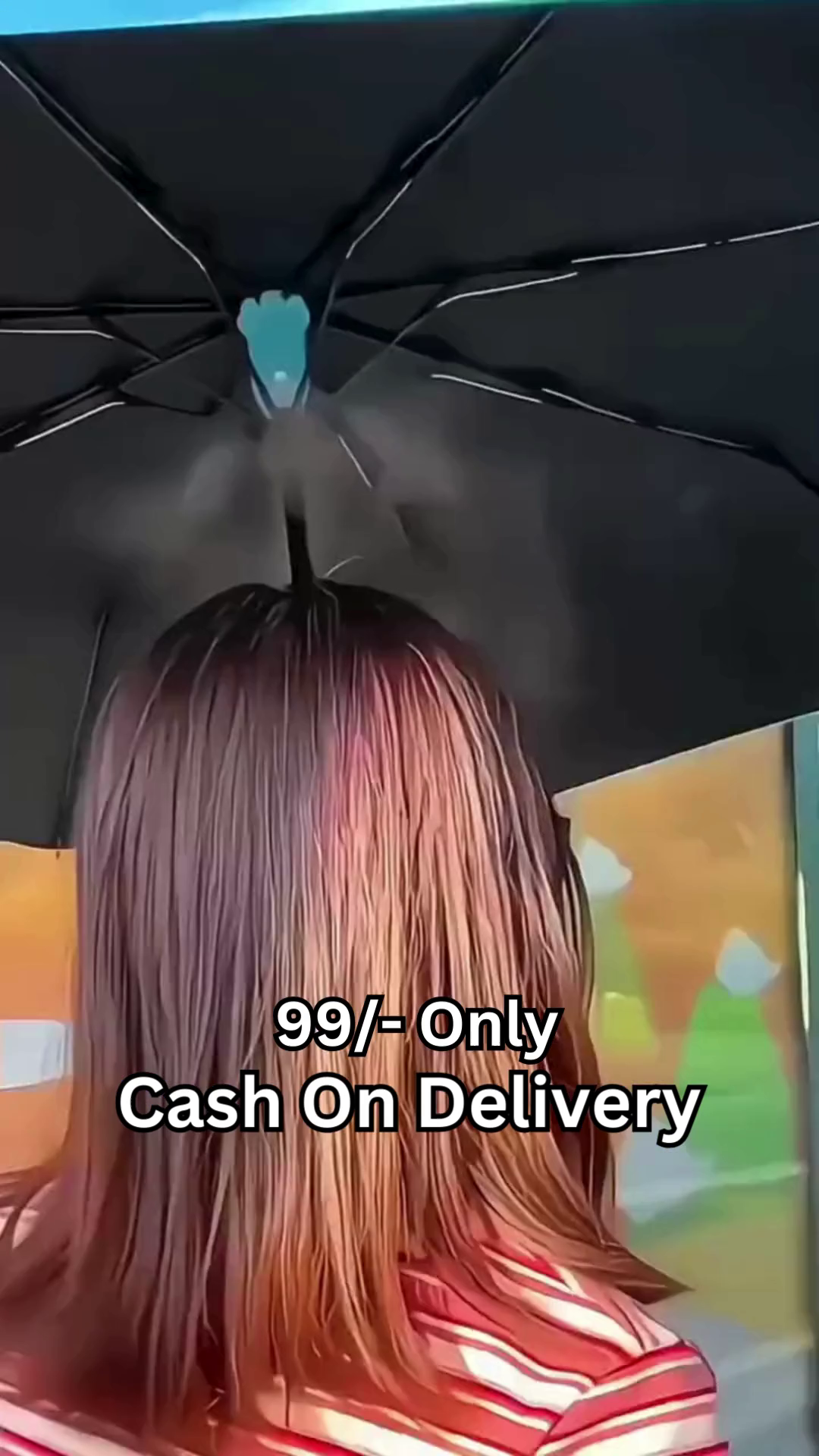 Windproof Reverse Folding Umbrella – Compact, UV-Proof & Drip-Free Design