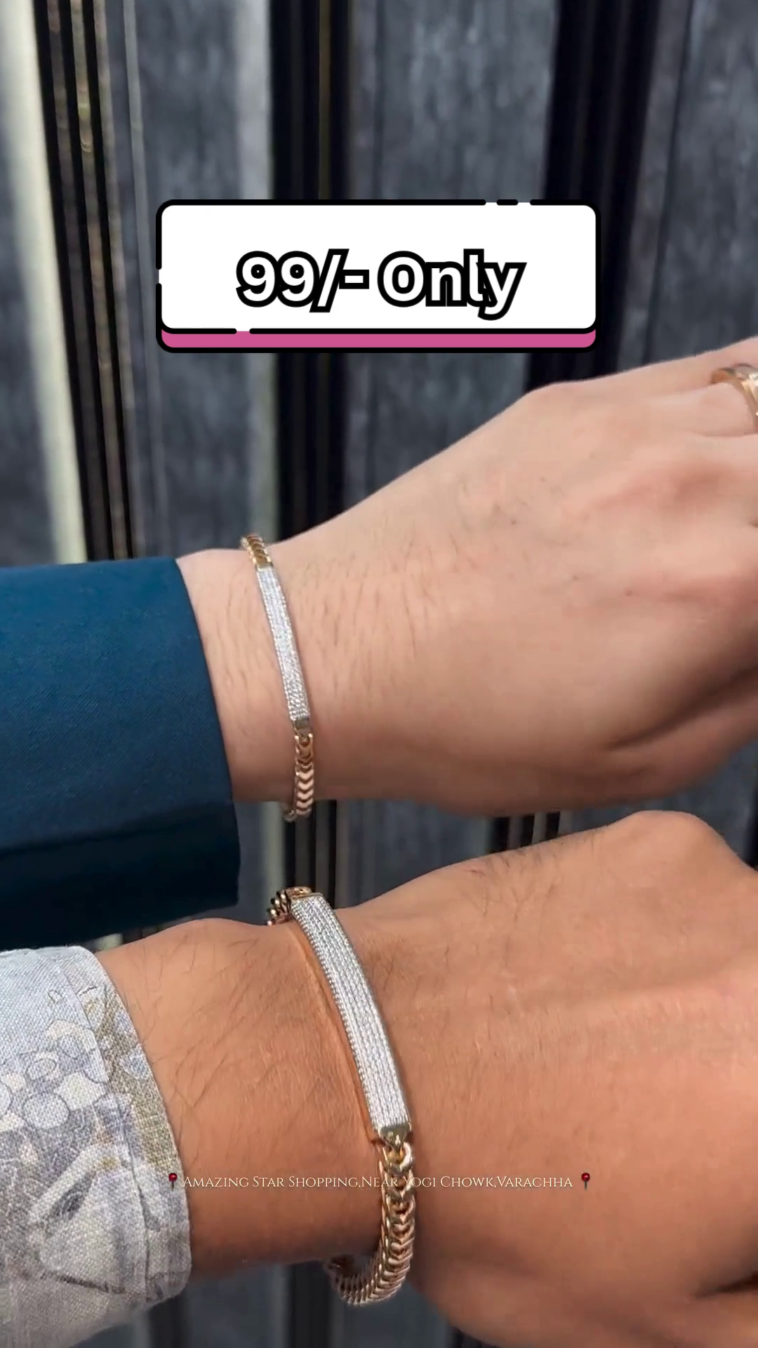 Unisex Dual-Tone Metal Bracelets