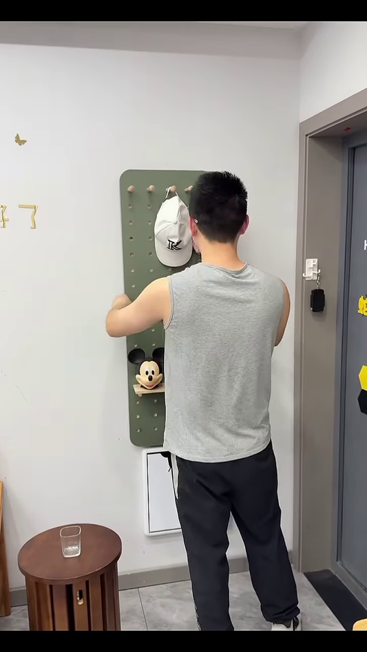 ππͺ Small Space, Big Function: Stylish Entryway Pegboard & Hidden Mirror! π β¨
