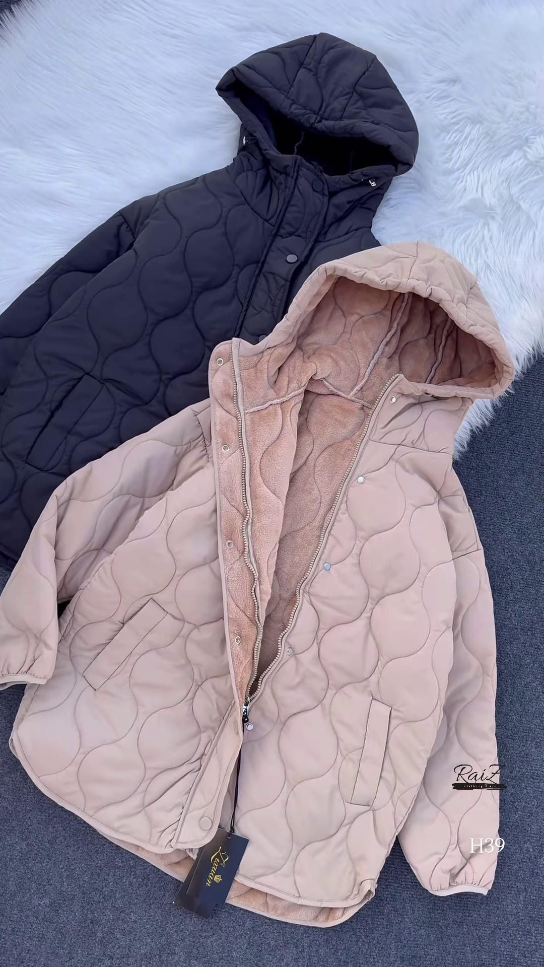 Wave-Quilt Puffer Parka – Warm, Lightweight, and Weather-Ready ❄️�
