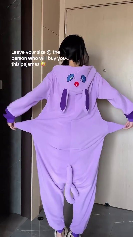 Character Onesie Pajamas ๐พ Cozy Hooded Styles โ Eevee, Snorlax & Cartoon Purple