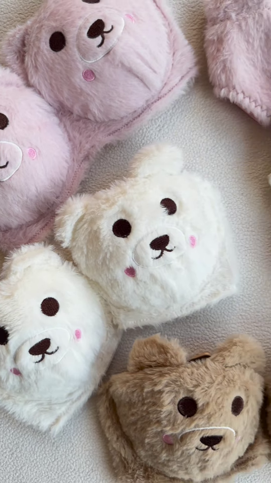 Teddy-Inspired Plushwear π§Έπ With Embroidered Faces & Furry Textures β Novelty Set + Display Props