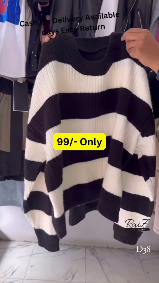 Multi-Color Striped Sweaters π§Άπ§₯ β Soft Knitwear in Brown, Gray, Black, Pink & Yellow Variants