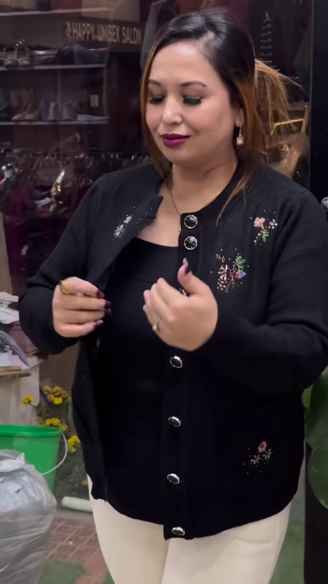 Embroidered Knit Cardigans 🧥🌸 – Available in 10 Vibrant Colors with Floral & Textured Detailing