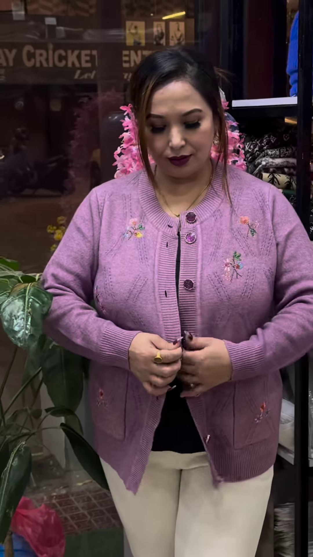 Embroidered Knit Cardigans 🧥🌸 – Available in 10 Vibrant Colors with Floral & Textured Detailing