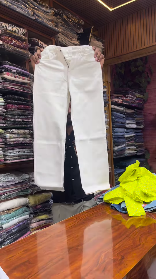 White Long-Sleeve Floral Printed Shirt with Green and Blue Motifs for Women