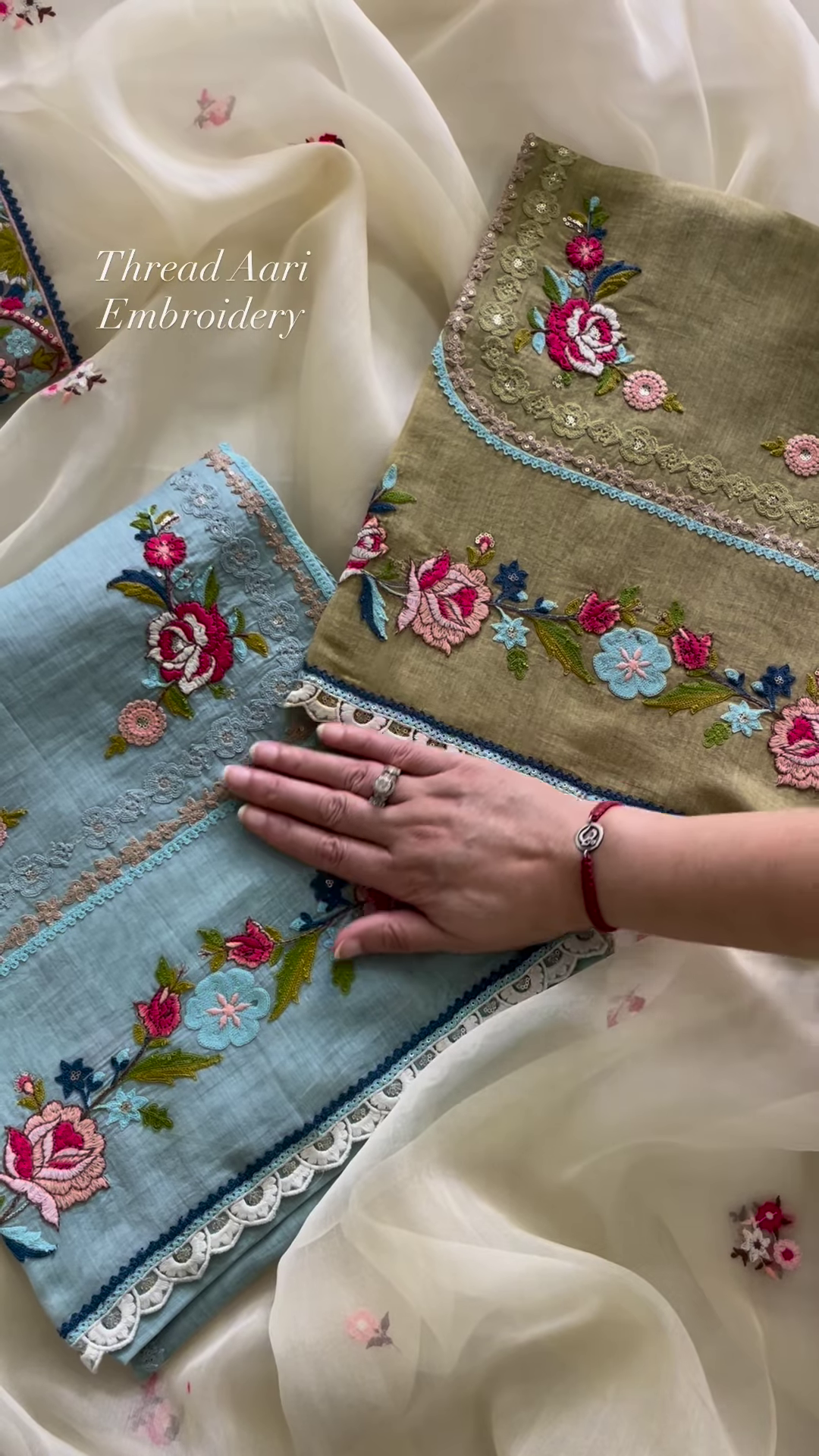 Exquisite Aari Embroidery Suit Set