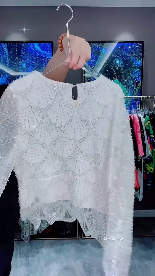 Dazzling Sequin and Bead Embellished Top