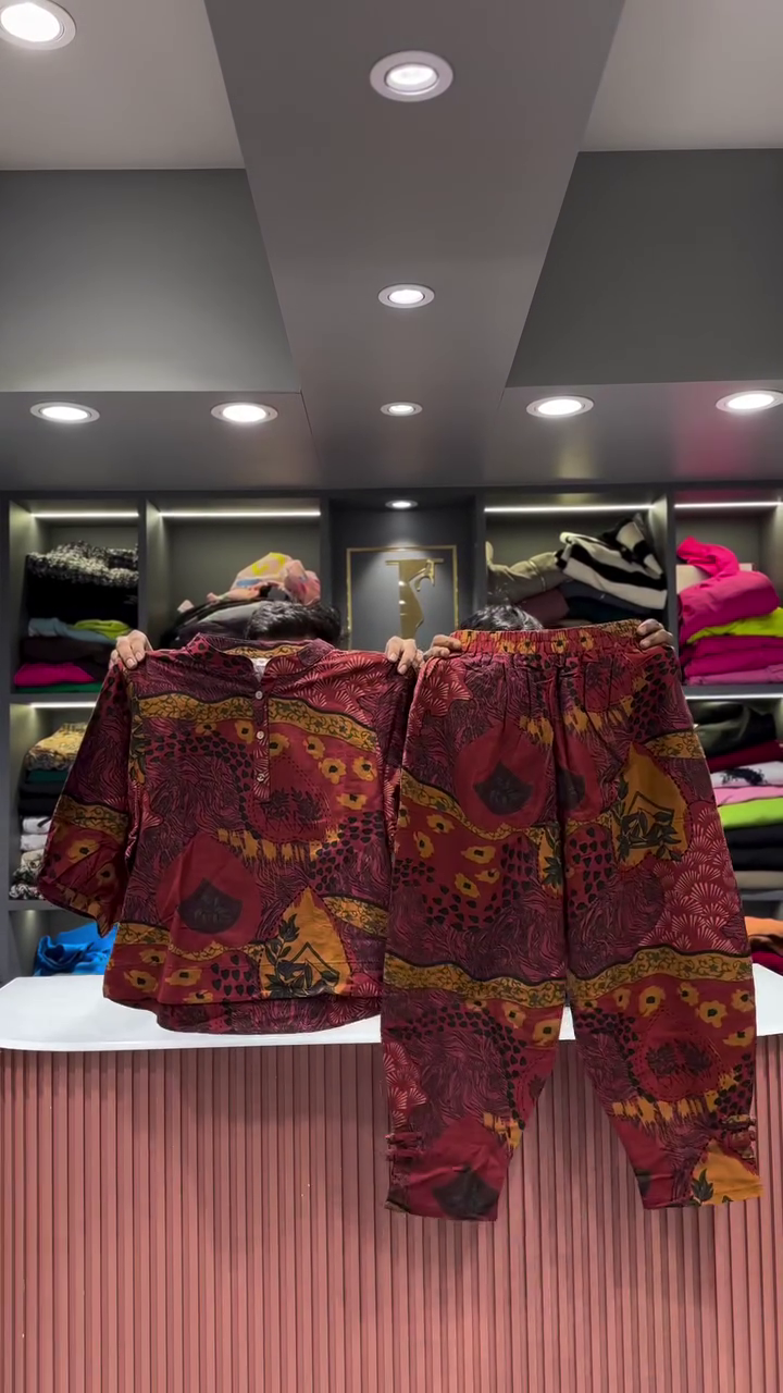 Artistic Abstract Patchwork Print Shirt and Pants Set