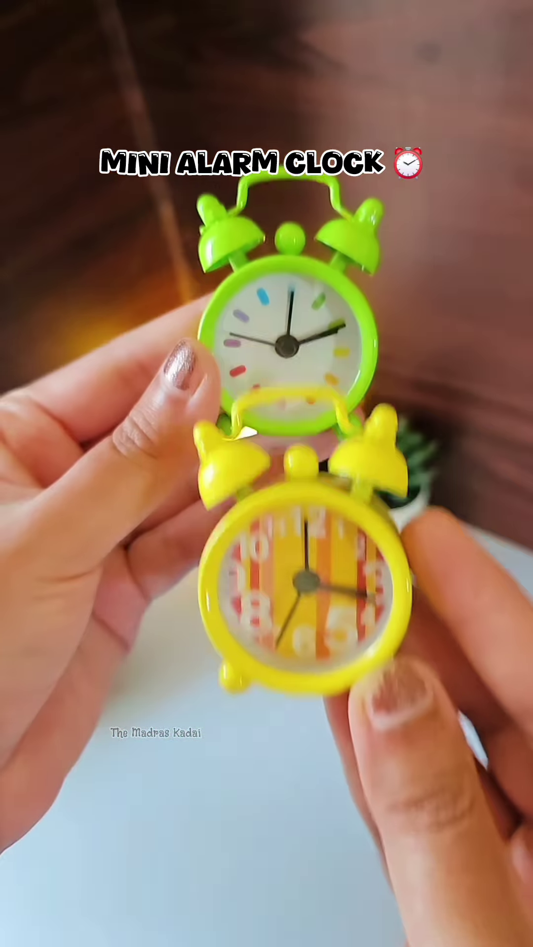 Mini Twin Bell Alarm Clock – Cute & Colorful Desktop Timepiece