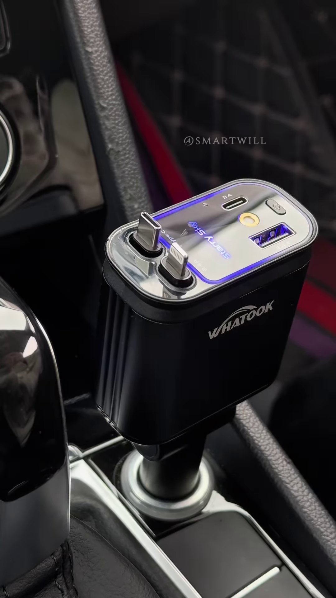 WHTOOK Car Power Splitter with USB & Type-C Ports – Multi-Device Car Charger Adapter