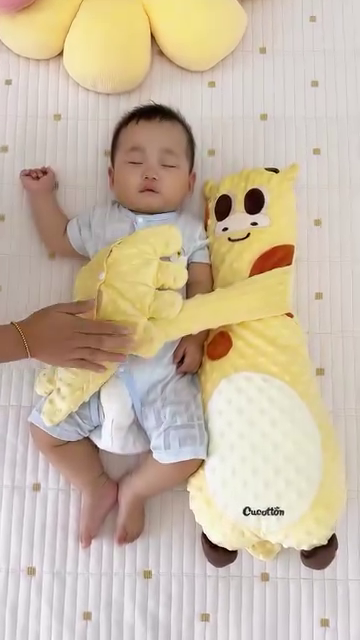 Soft Plush Baby Sleep Pillow with Attached Arms – Comfort and Security for Infants