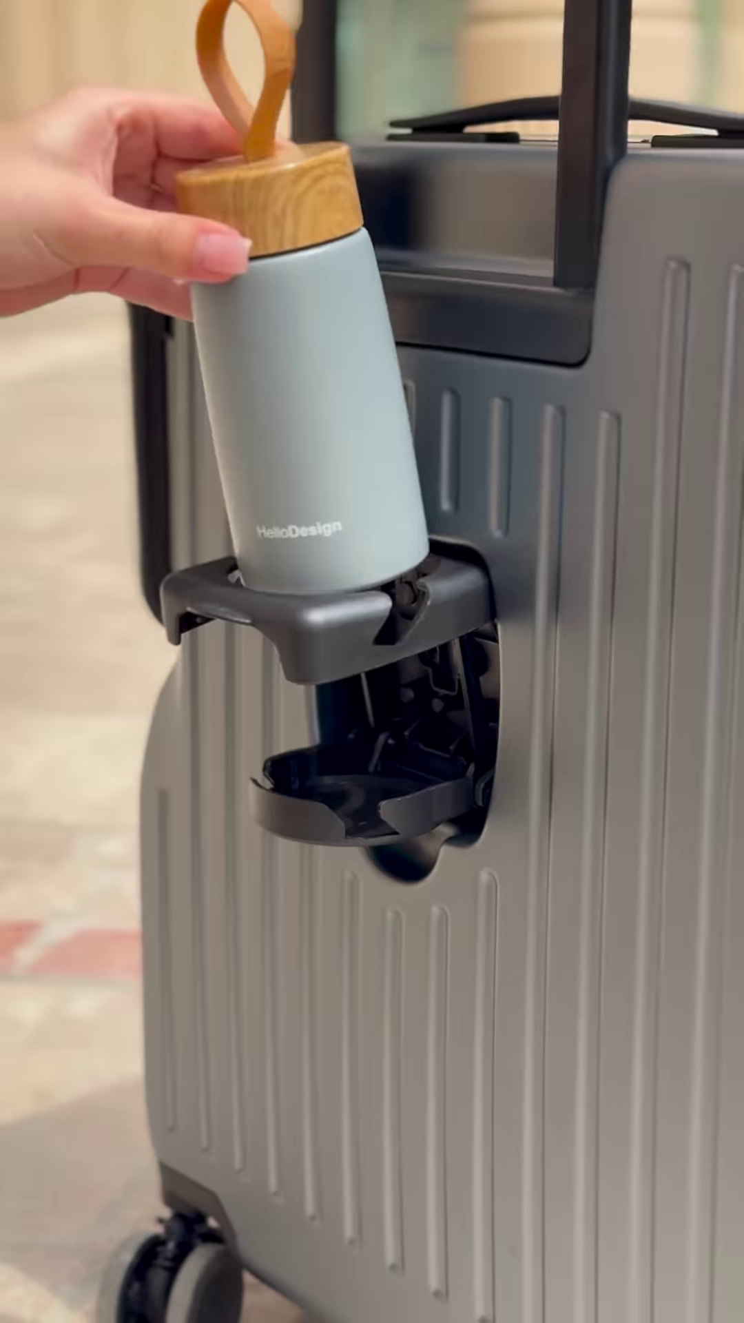 Expandable Carry-On Suitcase with Detachable Compartment and Spinner Wheels