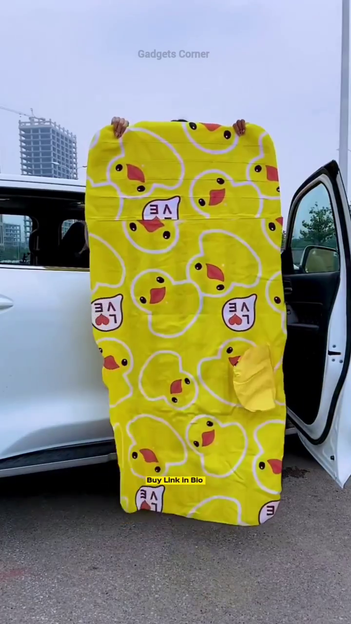 Inflatable Car Mattress with Cute Duck Design – Portable Backseat Bed for Road Trips and Camping