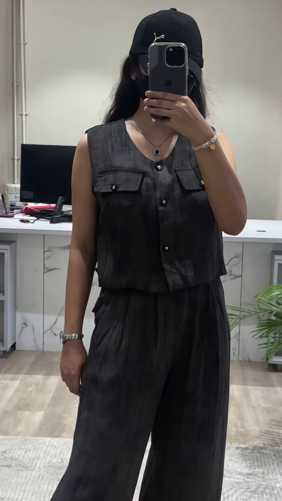 Stylish Mauve Sleeveless Top and Wide-Leg Pants Co-ord Set for Women