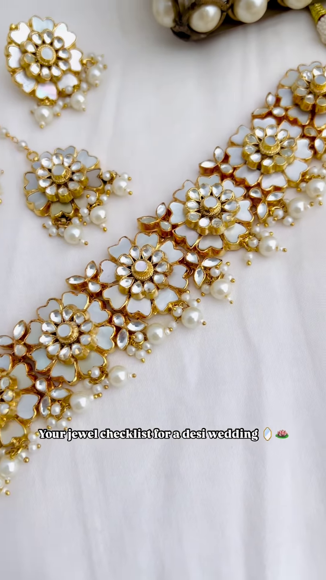 Exquisite Bridal Gold-Toned Multi-Tiered Hanging Adornments with Dangle Beads and Leaf Accents