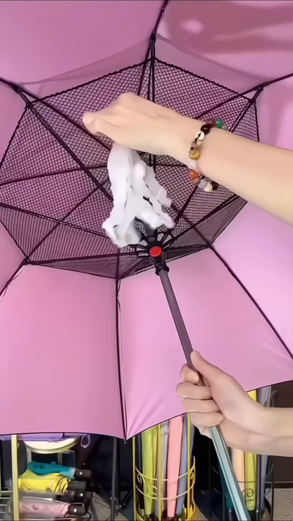 Innovative UV-Protection Umbrella with Built-In Fan and Mesh Canopy – Ultimate Cooling Shade for Summer