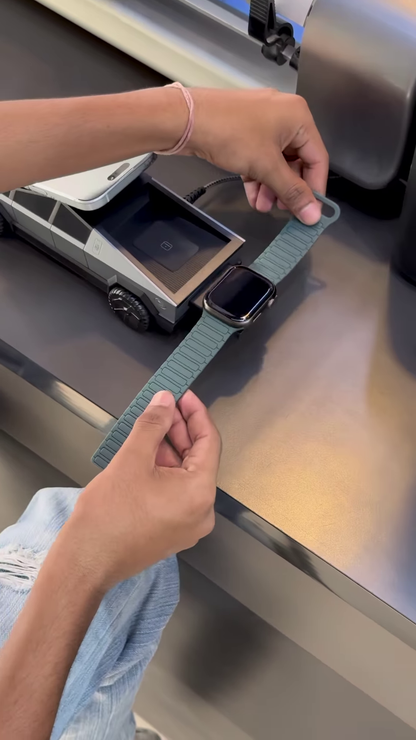 Futuristic Cybertruck Design Wireless Charging Station – 3-in-1 Charger for Phone, Earbuds & Smartwatch