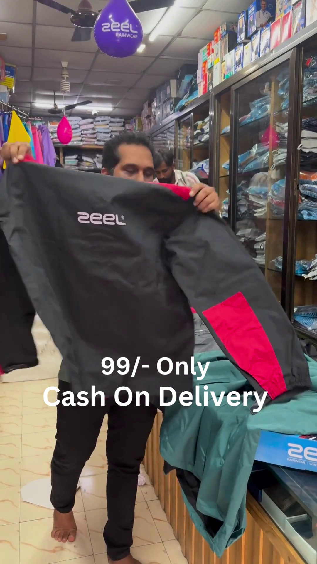 Men’s Lightweight Waterproof Rain Jacket – Windbreaker with Hood & Zippered Front for All-Season Protection