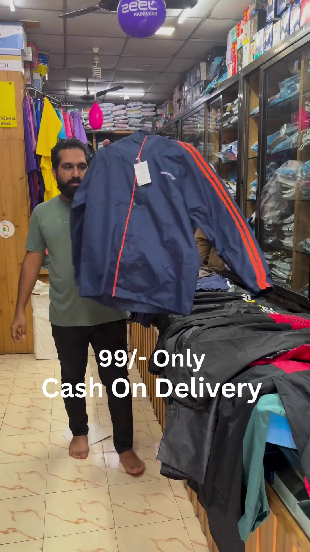 Men’s Lightweight Waterproof Rain Jacket – Windbreaker with Hood & Zippered Front for All-Season Protection