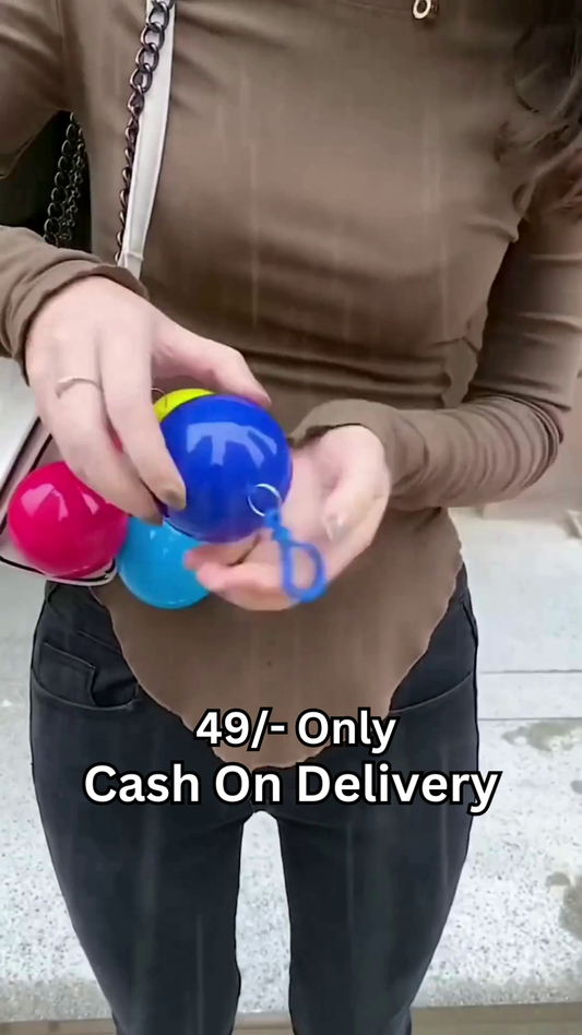 Portable Raincoat in Keychain Ball – Compact, Colorful & Waterproof Travel Essential