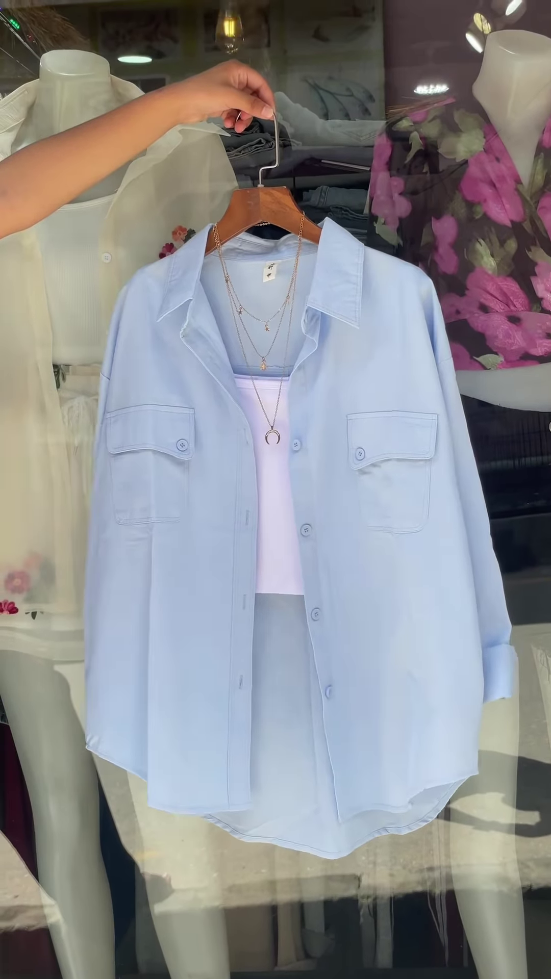 Vibrant Green Oversized Button-Down Shirt – Women’s Stylish Casual Top with Pockets