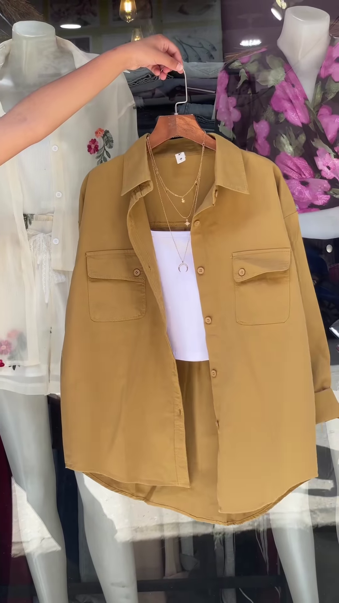 Vibrant Green Oversized Button-Down Shirt – Women’s Stylish Casual Top with Pockets