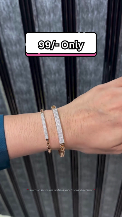 Unisex Dual-Tone Metal Bracelets