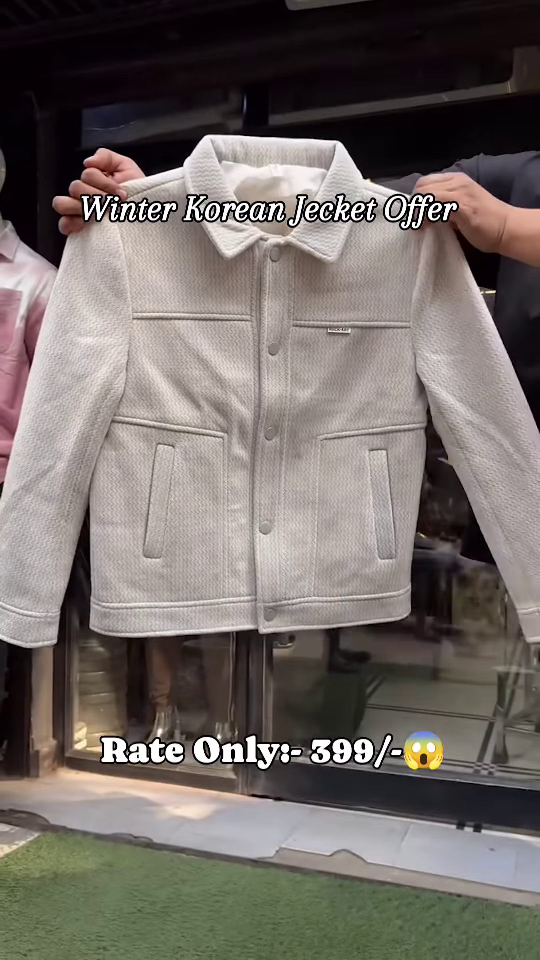 Trendy Grey Winter Korean Jacket – Cozy Up in Ultimate Style! ❄️🧥