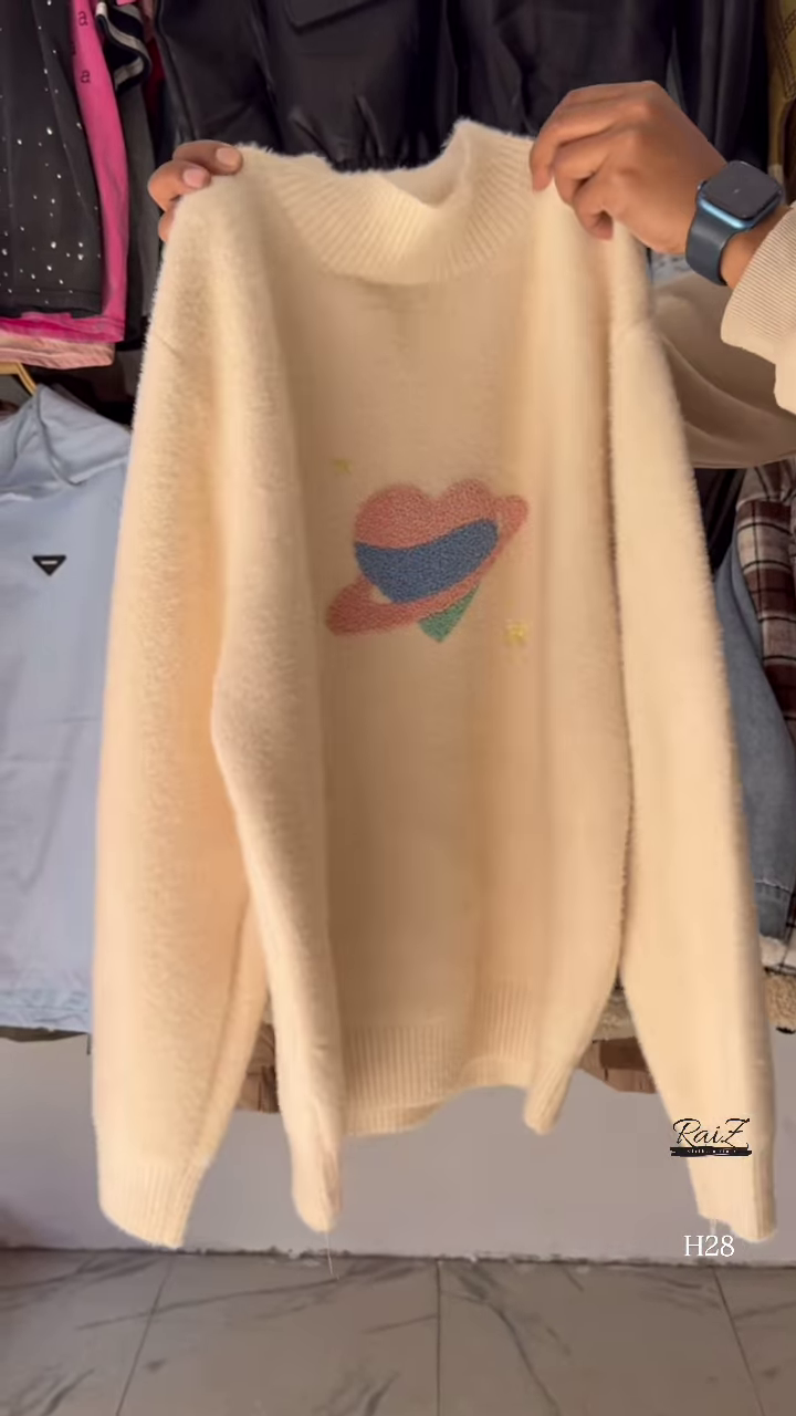 Fuzzy Space Planet Sweater – Whimsical, Soft, and Out-of-This-World Cozy 🌈🪐