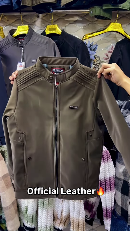 Moto-Stitch Leather Jacket – Sleek, Durable, and Always In-Style 🧥