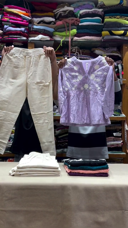 Embroidered Peplum Co‑ord Set – Effortless Ethnic Chic with All‑Day Comfort ✨�