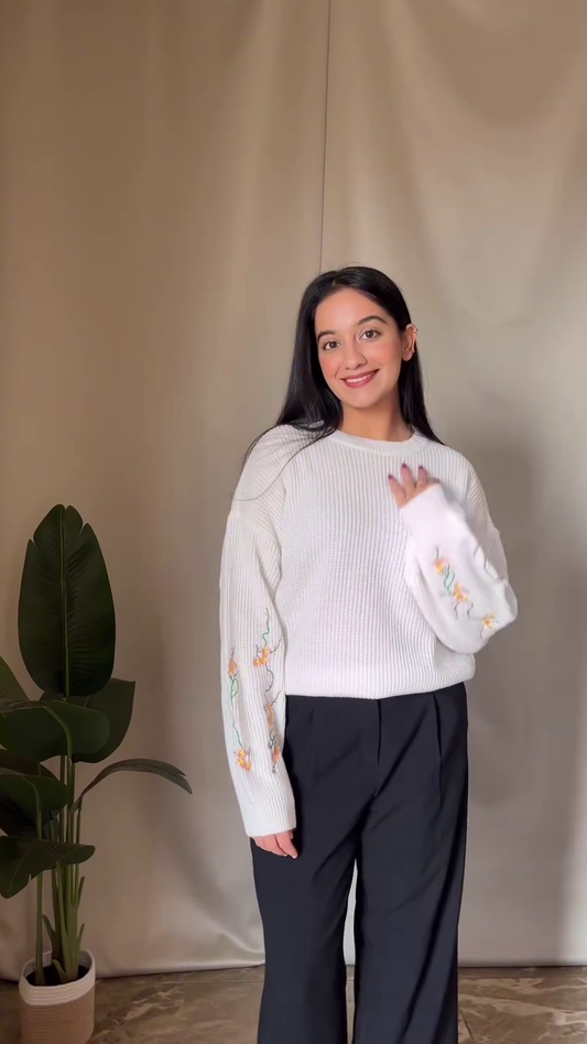 Everyday Knitwear Combos 🧶🌿 – Floral, Varsity & Stripe Variants