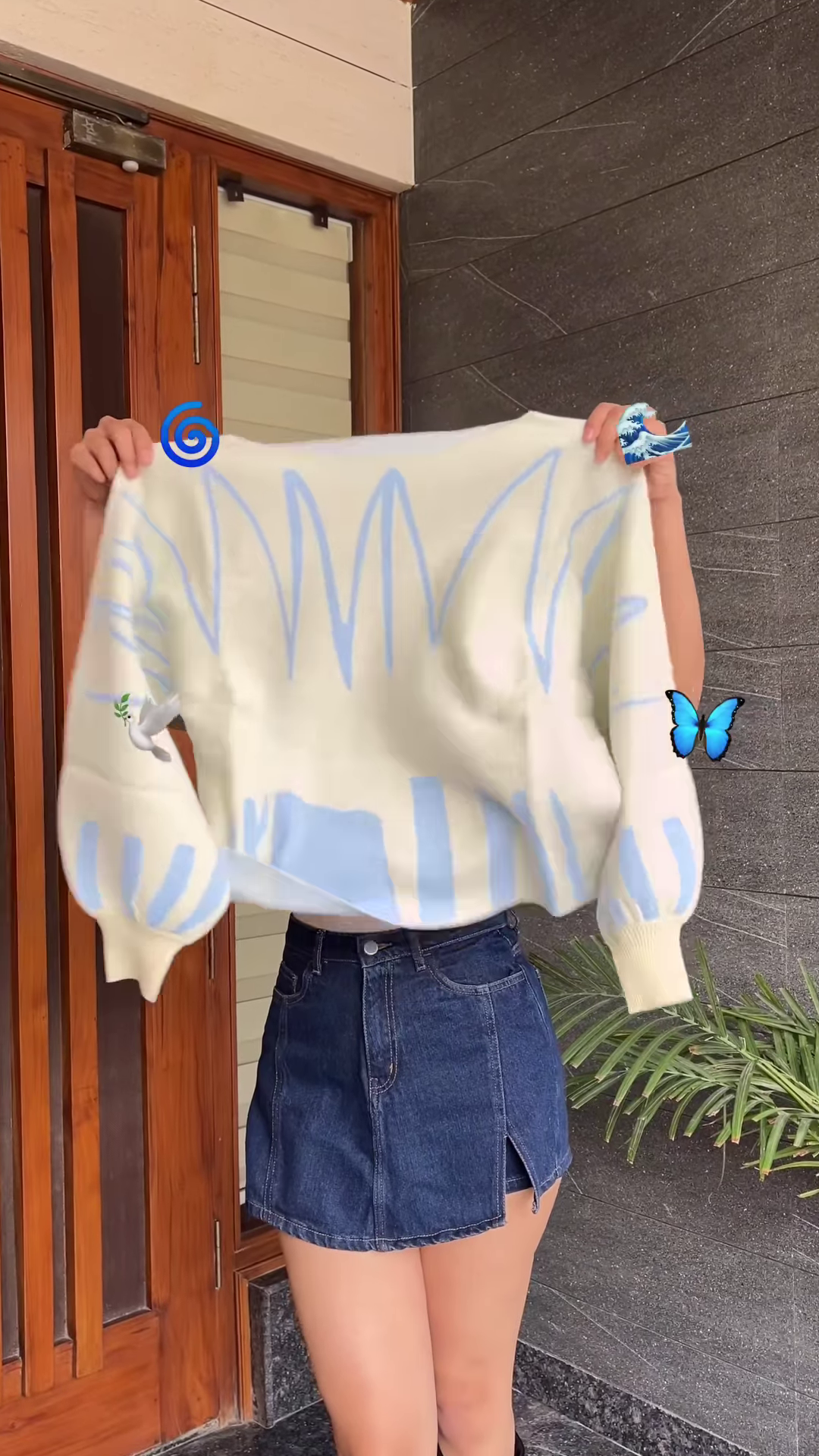 Whimsical Knitwear Collection 🍓🧶✨ – Strawberry, Furry Beige & Abstract Cream Variants