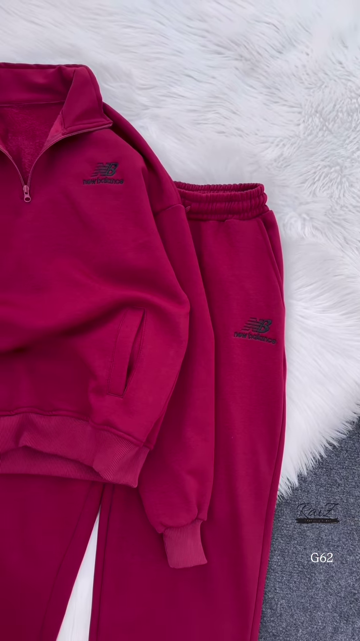 Zip-Up Tracksuit Sets 🧥👖 – Coordinated Sweatshirt & Jogger Combos in Grey, Red & Beige Variants