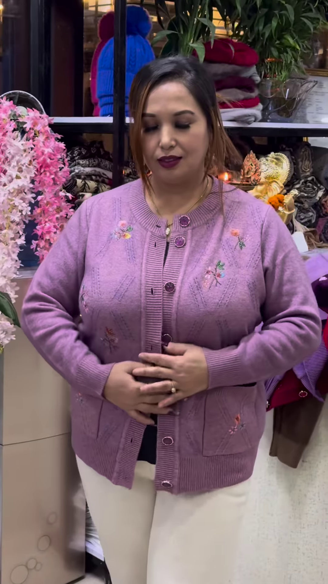 Embroidered Knit Cardigans 🧥🌸 – Available in 10 Vibrant Colors with Floral & Textured Detailing