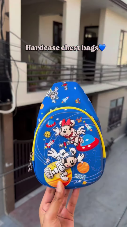 Blue Dinosaur-Themed Kids' Hardcase Chest Bag