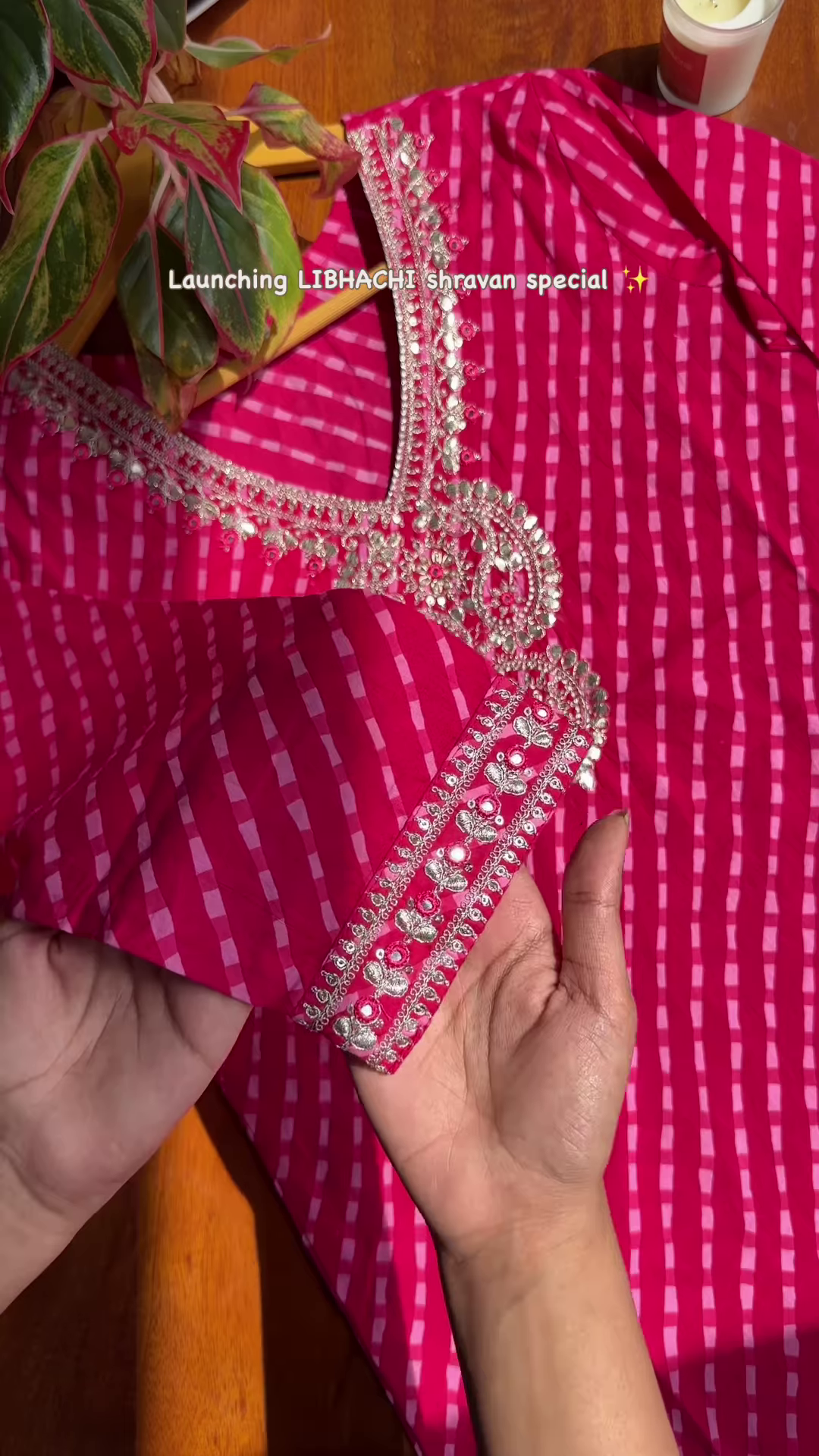 Turquoise Embroidered Kurta with Silver & Pink Detailing – Shravan Special Ethnicwear