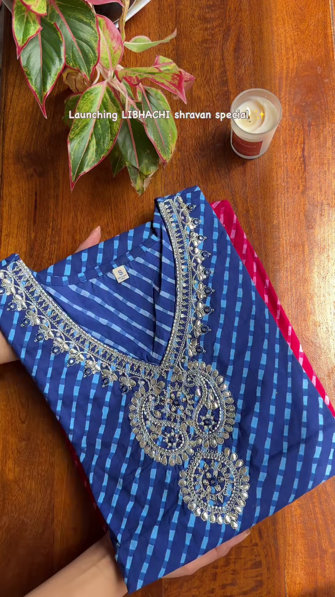 Turquoise Embroidered Kurta with Silver & Pink Detailing – Shravan Special Ethnicwear