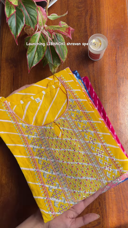 Turquoise Embroidered Kurta with Silver & Pink Detailing – Shravan Special Ethnicwear