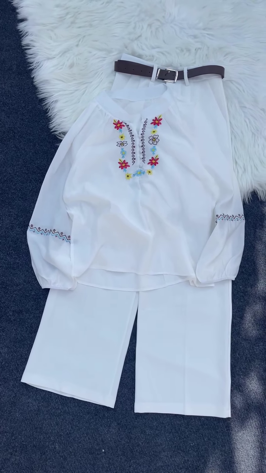 Multicolor Floral Embroidered Shirt Collection – Casual Ethnic Tops for Women