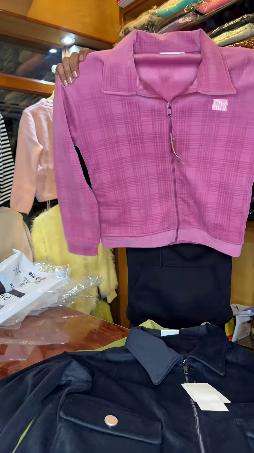 Multicolor Zip-Up Collared Jackets for Women – Set of Five with Front Zipper Closure