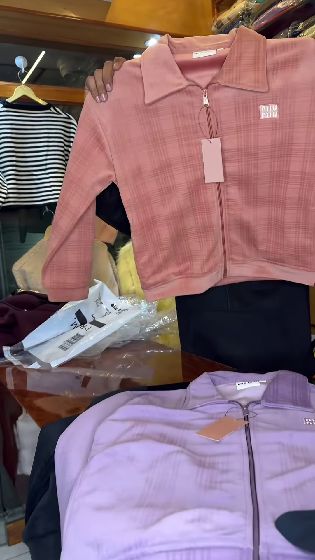 Multicolor Zip-Up Collared Jackets for Women – Set of Five with Front Zipper Closure