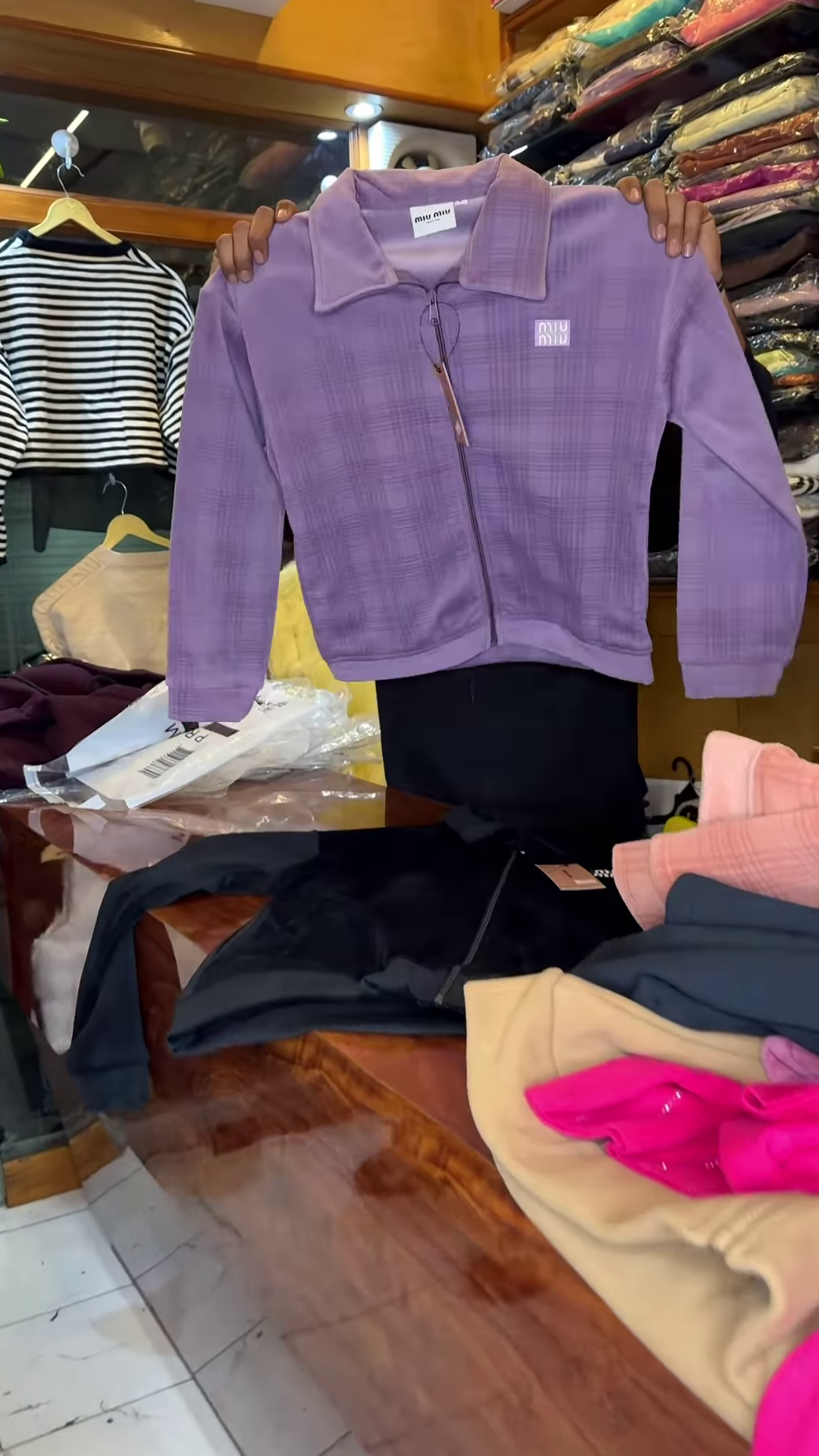 Multicolor Zip-Up Collared Jackets for Women – Set of Five with Front Zipper Closure