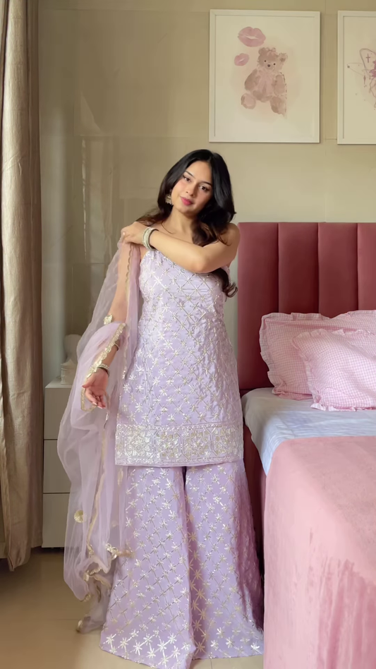 Pink Embroidered Anarkali Dress with Dupatta – Elegant Ethnicwear for Women