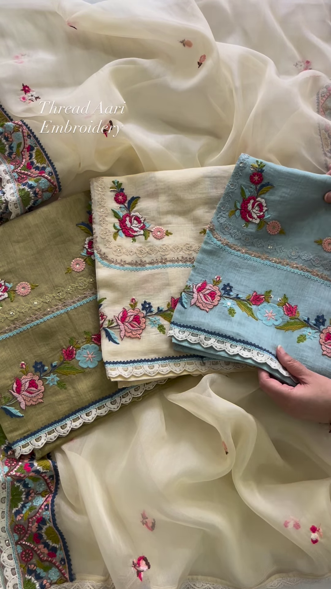 Exquisite Aari Embroidery Suit Set