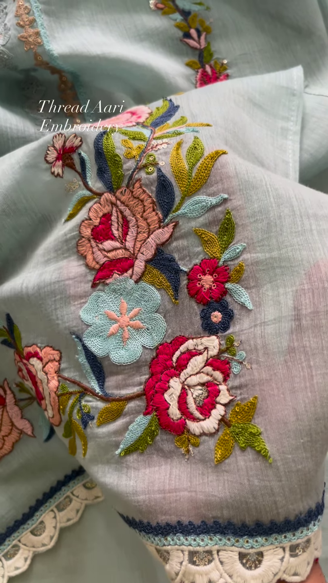 Exquisite Aari Embroidery Suit Set