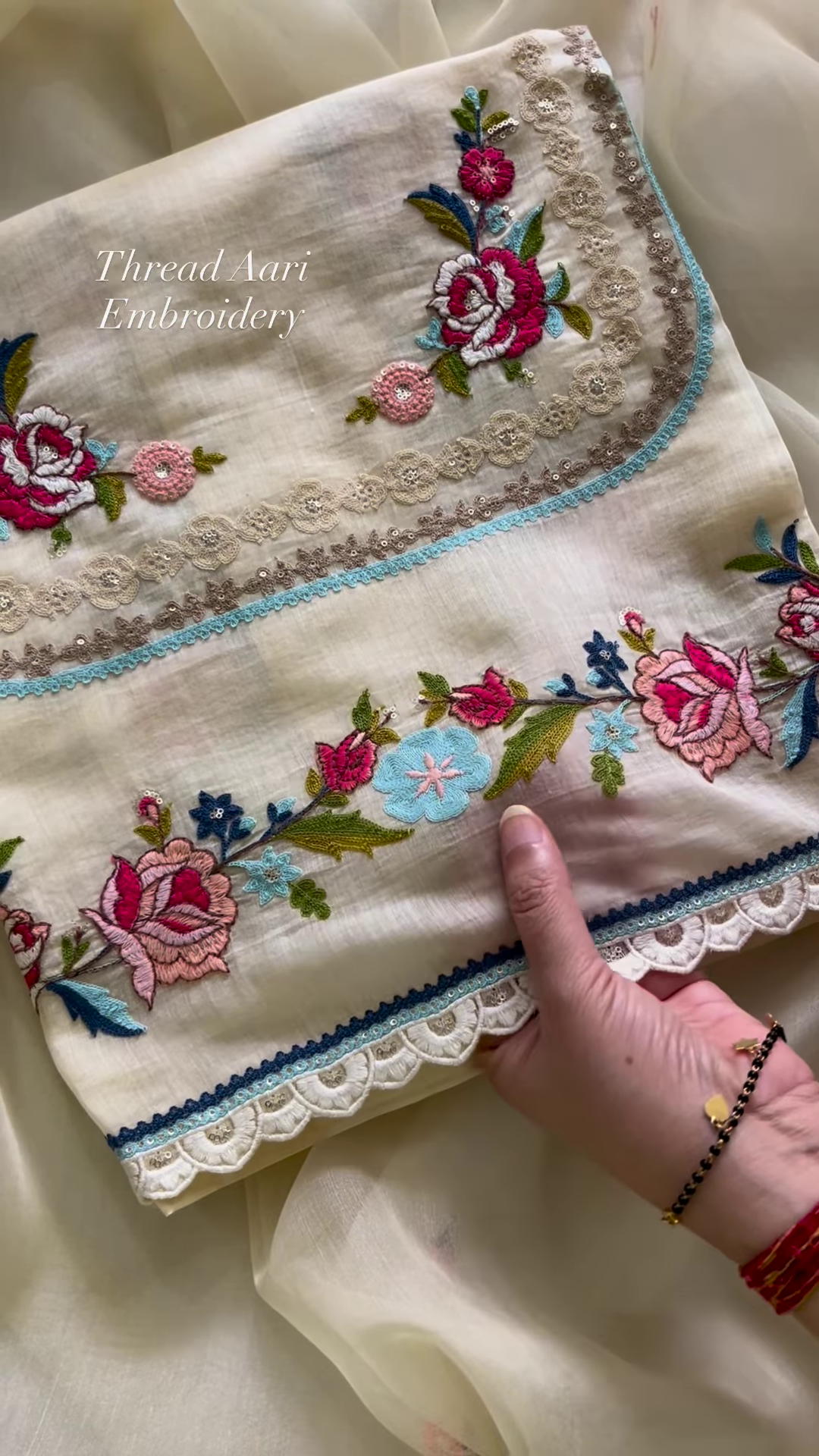 Exquisite Aari Embroidery Suit Set