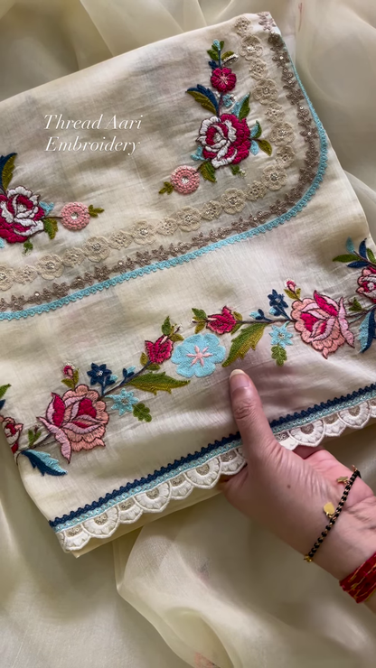 Exquisite Aari Embroidery Suit Set